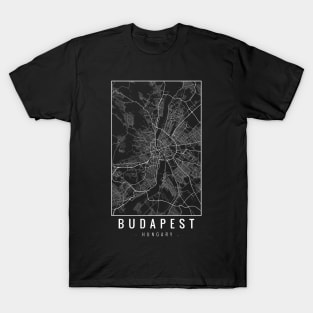 Budapest Hungary Minimalist Map T-Shirt